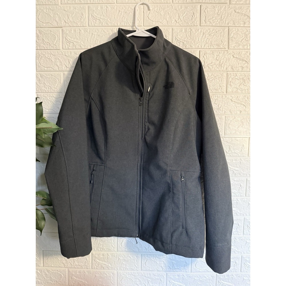 The North Face Womens Windwall Jacket Gray Full Zip XL 2RDY